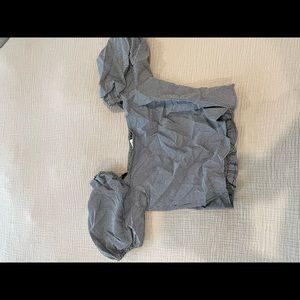 & other stories gingham puffy sleeve crop top